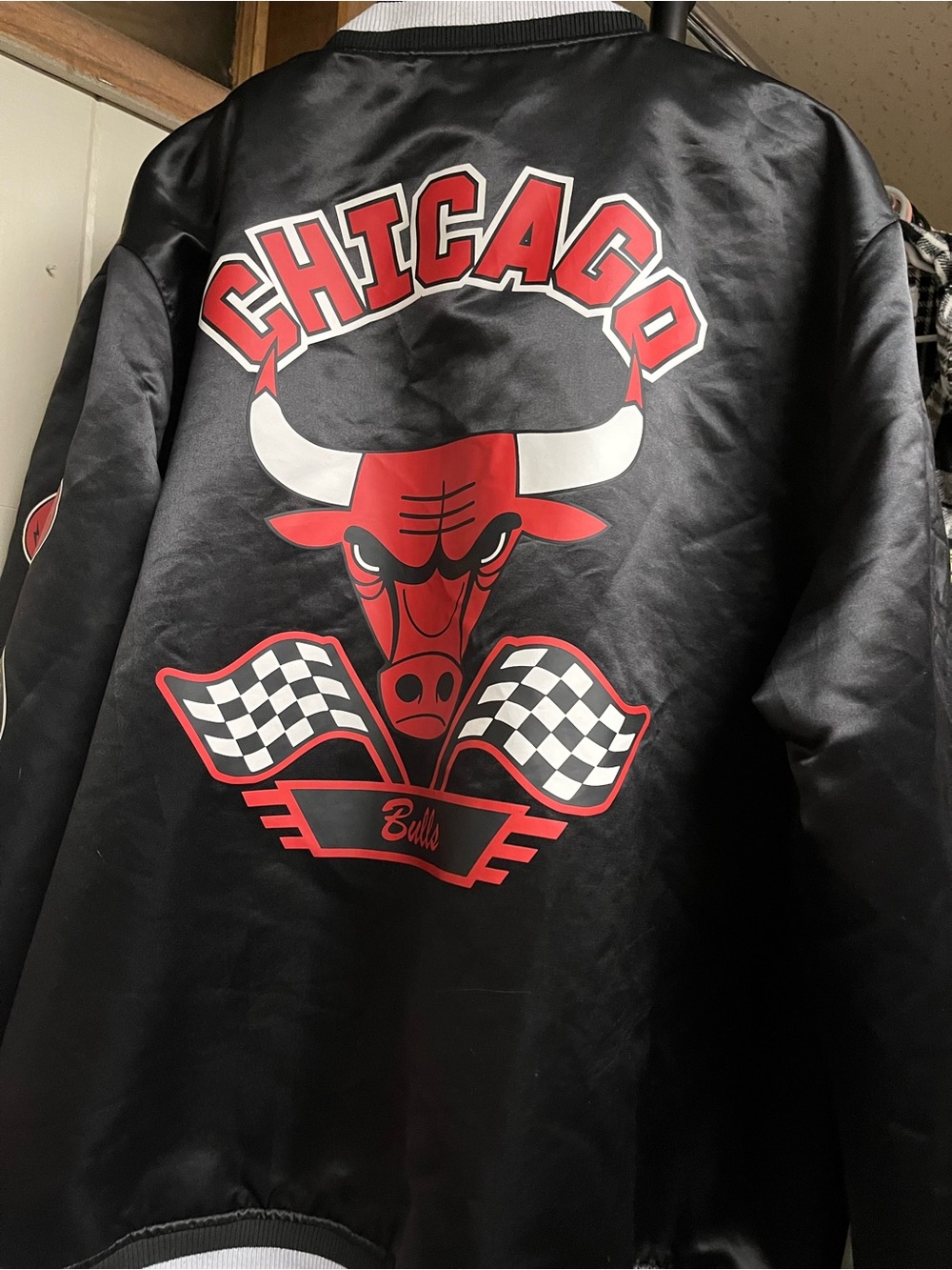 New Era Black and Red Chicago Bulls Varsity Jacket - Picture 2 of 6